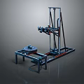Industrial Mechanical Device With Metal Frame And Rotating Components Structure Design 3d model