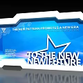 Blue Background Wall With New Pattern And Star Element For New Future Era 3d model