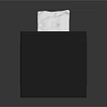 Square Chevron Pattern Tissue Box With Exposed White Tissue Paper