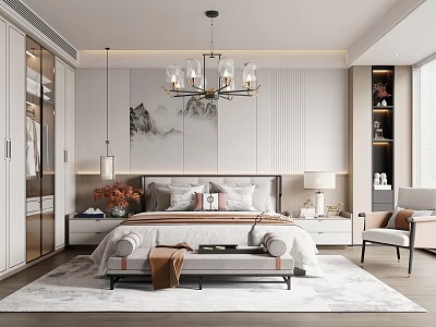 New Chinese bedroom 3d model