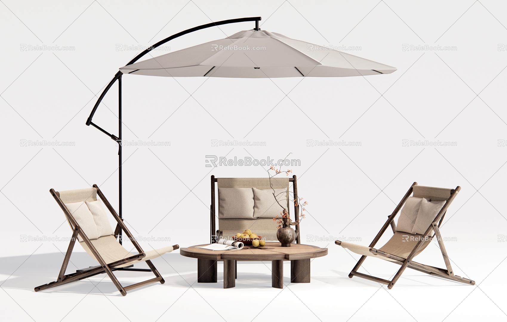 Modern Outdoor Table and Chair Recliner Outdoor Chair Leisure Chair Rattan Coffee Table model