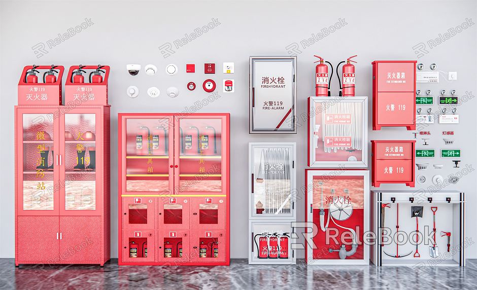 Modern Fire Fighting Equipment Fire Hydrant Fire Fighting Facilities Finished Fire Cabinet Fire Extinguisher Fire Lights Fire Fighting Equipment model