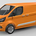 Orange Commercial Van With Modern Exterior Design And Stylish Body Features