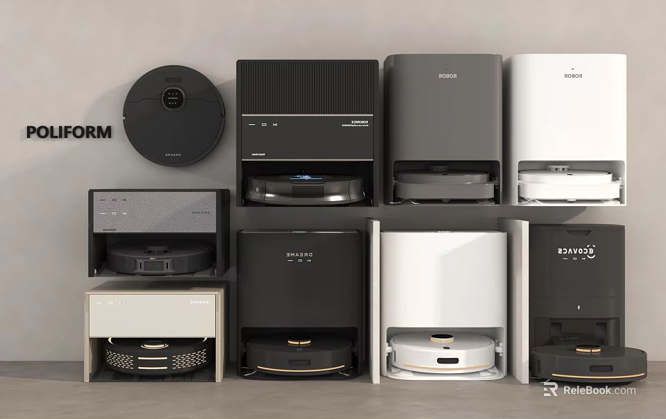 Smart Cleaning Machines Featuring Various Models Modern Designs And Home Cleaning Functions 3d model 