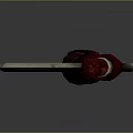 Decorative Battle Axe Featuring Intricate Metal Blade And Red Wrapped Handle