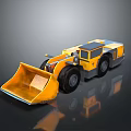 Yellow Construction Loader 3D Model With Large Bucket And Black Tires Design 3d model