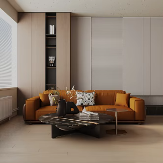 Modern three-seat sofa 3d model