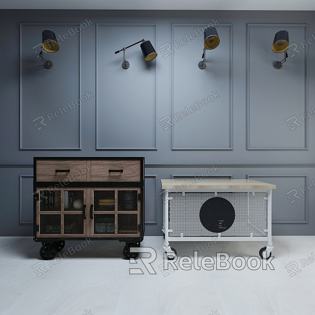 Industrial LOFT Sideboard Mobile Sideboard model