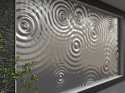 Modern background wall 3d model