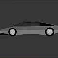 Sleek Retro Futuristic Sports Car With Low Profile Design And Silver Exterior