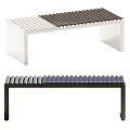 Modern Coffee Table With Striped Top And Contrasting White Black Frame Design