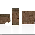 Building Brick Structures In Different Shapes With Brown Textured Stone Walls