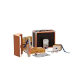 Stylish Decorative Accessories Set Featuring Louis Vuitton Boxes Perfume Notebook Sunglasses And Flower Decor