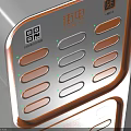Modern Compact Household Living Supplies With Orange White Vertical Design And Stable Base