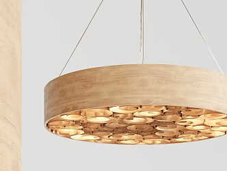 Nordic Chandelier Solid Wood Chandelier 3d model