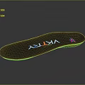 High Quality VRTX Black Insole With Yellow Base And Ergonomic Supportive Design 3d model