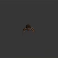 Brown Salamander With Textured Skin And Extended Limbs On Dark Background 3d model