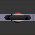 Ornamental Black Sword With Yellow Inscriptions Silver Hilt And Red Gemstone