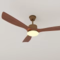 Modern Ceiling Fan Light Fixture With Wooden Blades And Warm Illumination Design