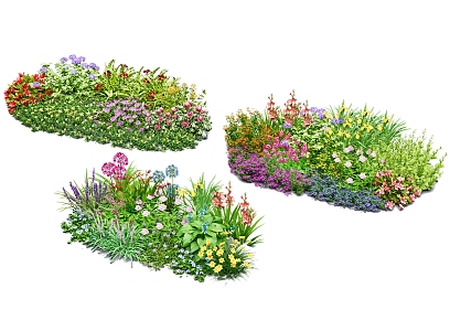 Flowers and Plants Combination of Flowers and Plants Flower Group Flower Mirror Plant Garden Flowers and Plants 3d model