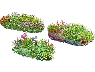 Flowers and Plants Combination of Flowers and Plants Flower Group Flower Mirror Plant Garden Flowers and Plants 3d model