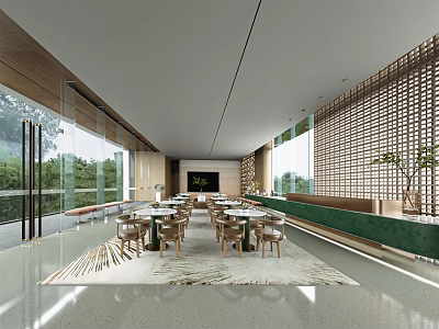 Sales office Modern reception area 3d model