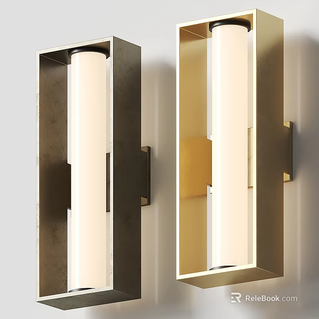 Modern Wall Lights With Sleek Black And Gold Metal Design For Home Decor 3d model 