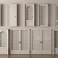 Interior Doors with Various Panel Styles and Glass Inserts for Home Renovation 3d model