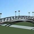 European-style footbridge 3d model