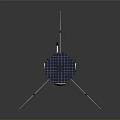 Advanced Space Probe With Solar Panels Antenna And Landing Legs Design