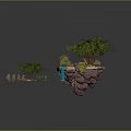 Modern Cartoon Scene Forest Cartoon Forest Animation Forest 3d model