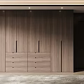 Elegant Modern Wooden Wardrobe Interior Design With Cabinet Doors And Drawers