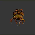 Colorful Detailed Beetle Sculpture With Vibrant Red Yellow Body And Glossy Legs