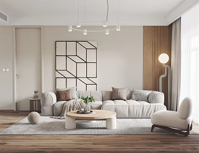 modern living room 3d model