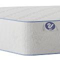 Three Different Mattress Designs With Quilted Patterns And Blue Trim