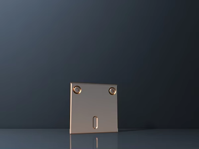 Public Facility Metal Panel With Square Shape Circular Holes And Rectangular Opening 3d model