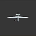 Advanced Long Wing Drone With Propeller Landing Gear And White Exterior Design