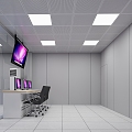 Anti-static floor of network room 3d model