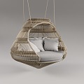 Outdoor Hanging Chair Hammock Swing Chair Hanging Basket Rattan Outdoor 3d model