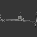 Industrial Metal Equipment Structure With Bracket And Pipe Components