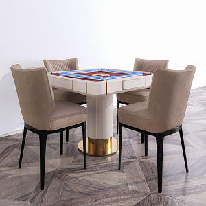 Light Luxury Mahjong Table and Chair Mahjong Table 3d model