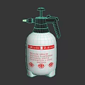 Household White Pressure Spray Bottle For Cleaning With Black Nozzle Red Label