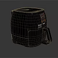 Modern Black Air Fryer Kitchen Appliance With Digital Display And Handle