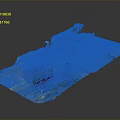 Industrial Construction Site Model With Crane Building And Sandy Terrain Details