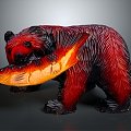 Modern Sculpture Big Bear Little Bear Bear Sculpture 3d model