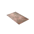 Soft Pink And Gray Square Rug With Abstract Distressed Pattern Design