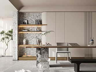 Modern study 3d model