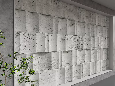 Modern background wall 3d model