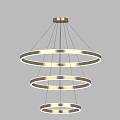 Modern Chandeliers Featuring Layered Circular Rings And Metal Frames For Interior Decor 3d model