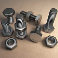 Industrial Metal Bolts And Nuts Various Sizes In Hardware Tools